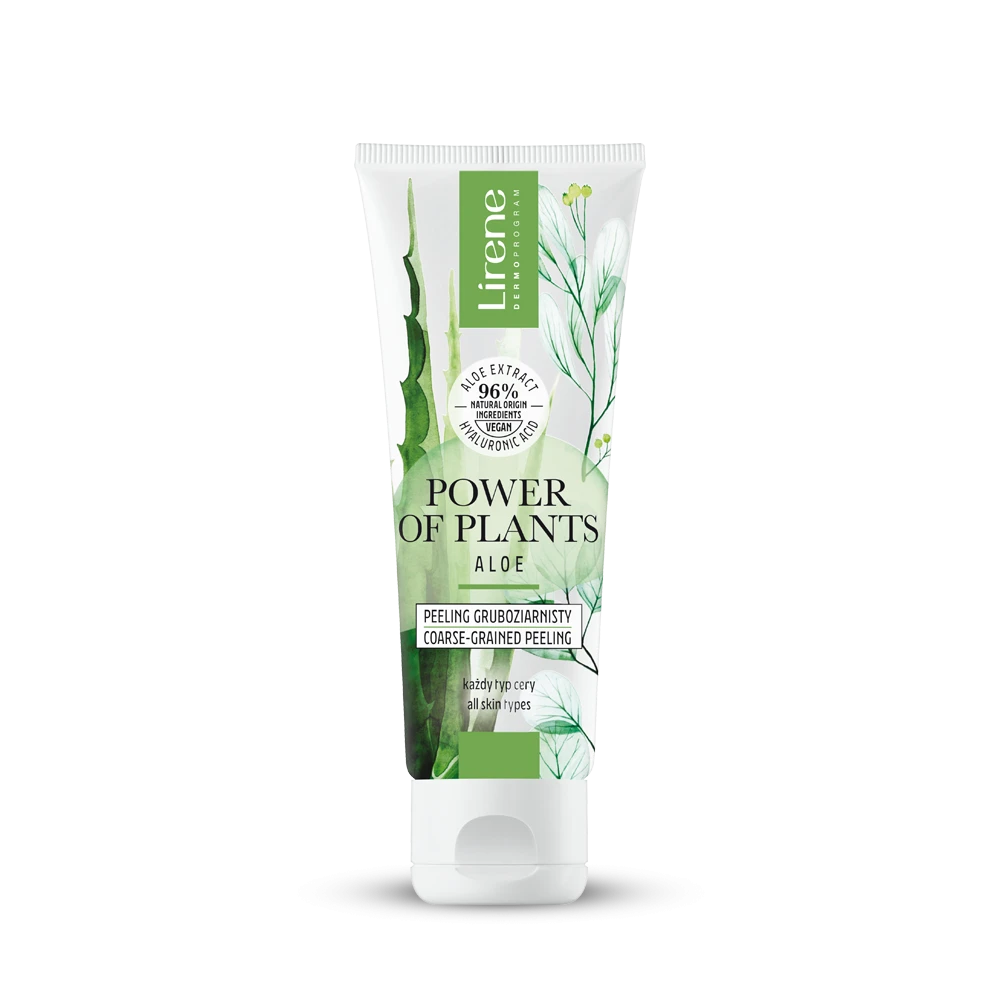 Lirene POWER OF PLANTS Peeling gruboziarnisty ALOES 75 ml – Zdrowie & Uroda