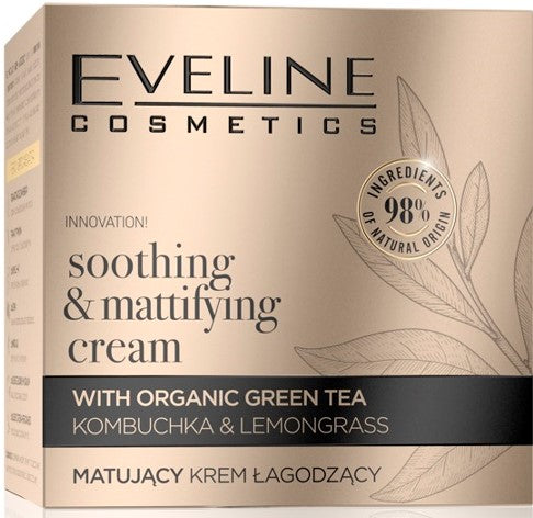 Eveline Organic Soothing & Mattifying Face Cream With Green Tea 50 ml ...