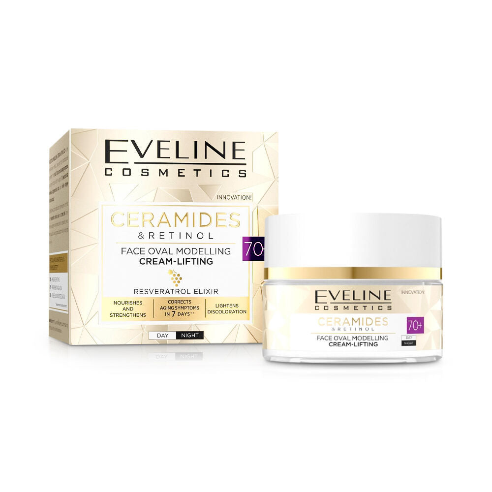 EVELINE Ceramides & Retinol Face Oval Modeling Lifting Cream 70+ 50ml