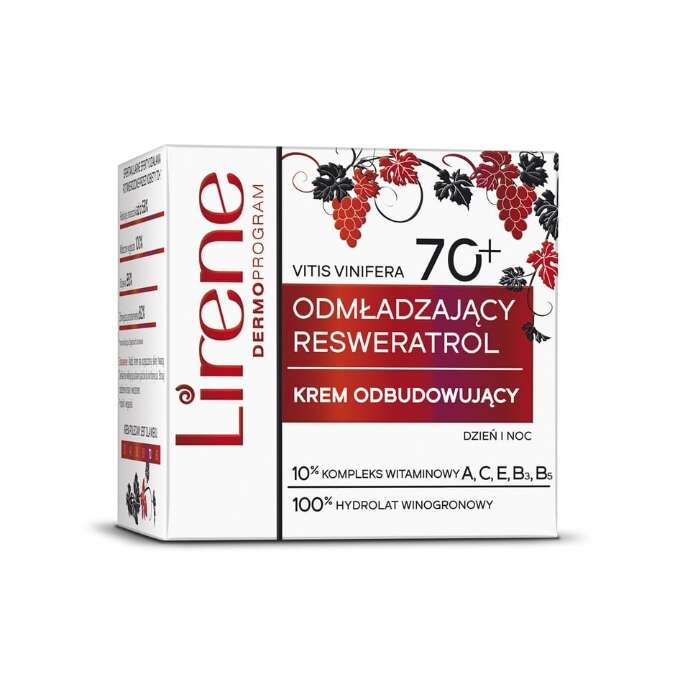 Lirene Resveratrol 70+ Odbudowujący Krem do Twarzy na Dzień/Noc 50ml