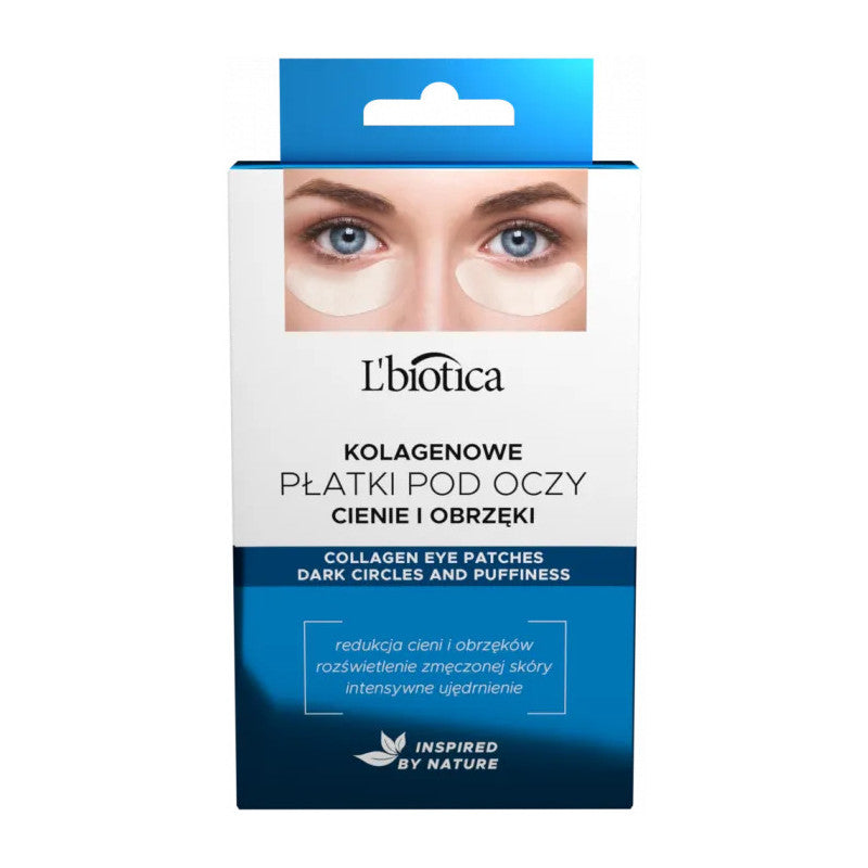 L'Biotica Hydrogel Collagen Eye Patches Dark Circles and Puffiness Reduction 3x2 patches