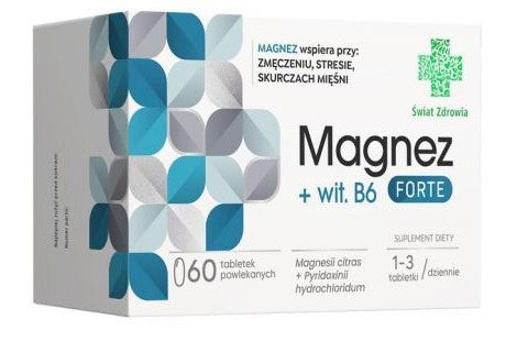 Magnez + Witamina B6 Forte Świat Zdrowia Magnes + Witamina B6 60 tabletek 