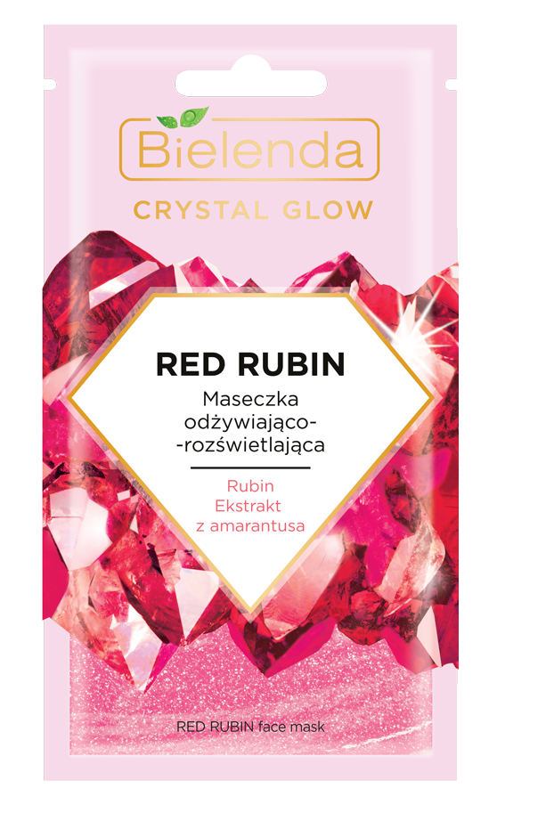 Bielenda Crystal Glow Red Rubin Odżywczo-rozświetlająca maseczka do twarzy 8g