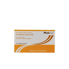 Load image into Gallery viewer, PhytoLab Pumpkin Seed Oil Suppositories For Rectal Hygiene 10 suppositories
