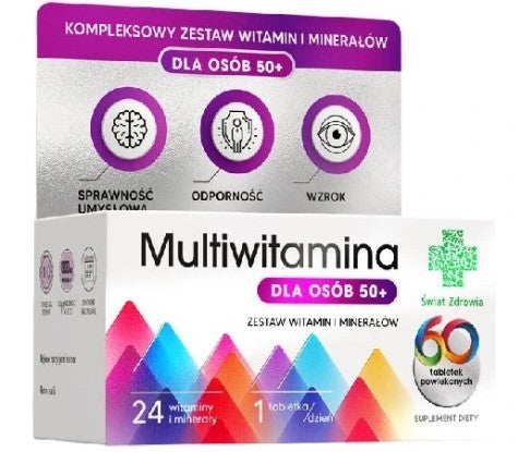 SWIAT ZDROWIA Multiwitamina dla Osób 50+ 60 tabletek dla Osob 50+