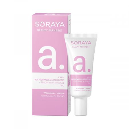 Soraya Beauty Alphabet Vitamin A Cream for First Wrinkles + Vitamin Serum 2in1 30ml