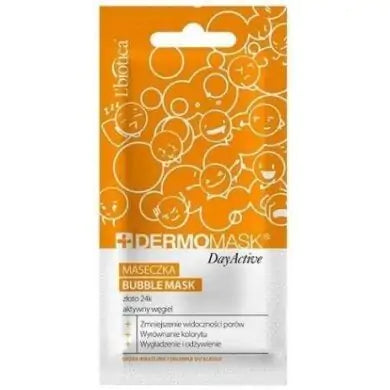 L'Biotica Dermo Mask Day Active Bubble Mask 24k Gold and Activated Carbon 10ml
