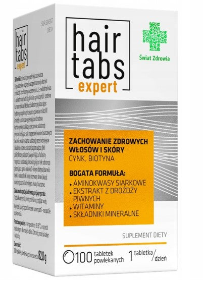 HairTabs Expert 100 tabl. - Świat Zdrowia