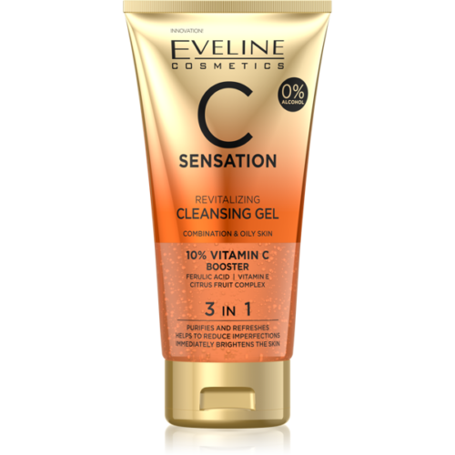 Eveline C Sensation Revitalizing Cleansing Gel Combination & Oily Skin150ml