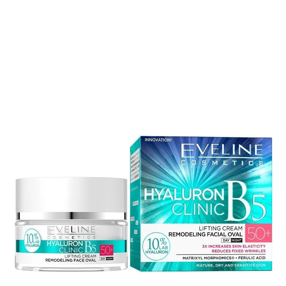 Eveline Hyaluron Clinic B5 50+ Lifting Face Cream Day/Night 50ml