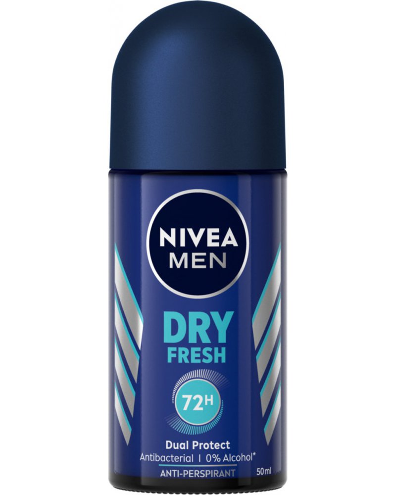 Nivea Men Dry Fresh 72h Antyperspirant w kulce Dual Protect 0% Alkohol 50ml