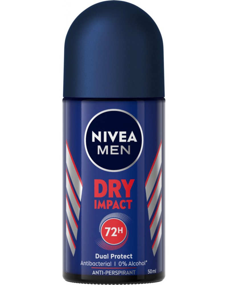 Nivea Men Dry Impact 72h Antyperspirant w kulce Dual Protect 0% Alkohol 50ml