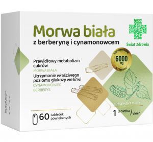 White Mulberry with Berberine and Cinnamon SWIAT ZDROWIA 60 tablets Maintaining proper blood glucose levels