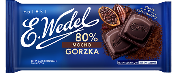 Wedel Dark Chocolate 80 % Mocno Gorzka 80g