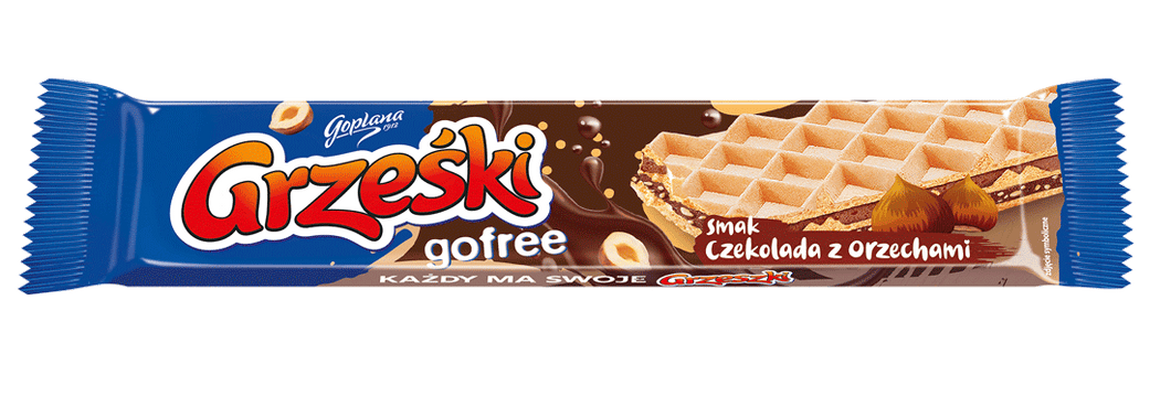 Goplana Grzeski Gofree Czekoladowo Orzechowe 33g