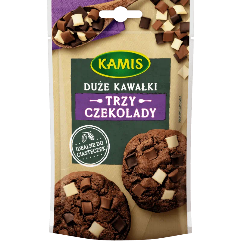 Kamis Trzy Czekolady Duze Kawalki 100g Mix Of Choco Chunks