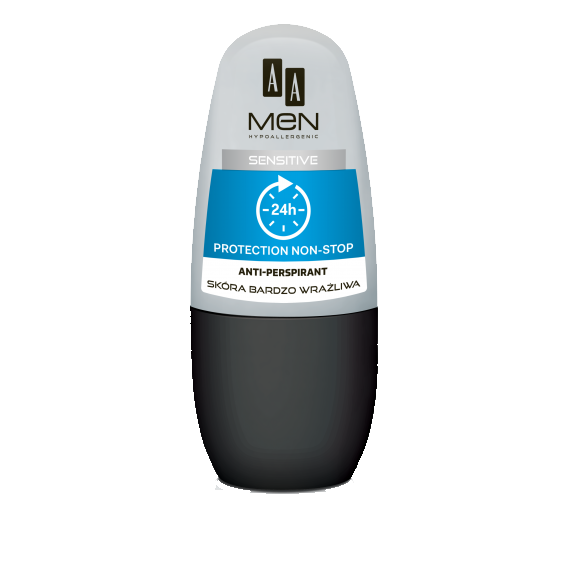 AA Men Sensitive 24h Protection Non-Stop Anti-Perspirant Roll-On 50ml