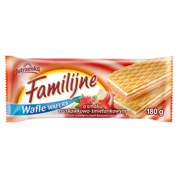 Jutrzenka Family Wafers Strawberry Cream ( Truskawkowe) 180g