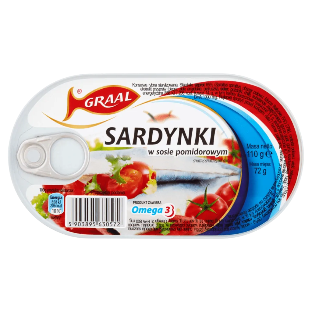 Graal Sardynki W Sosie Pomidorowym (Sardines In A Tomato Sauce) 110g