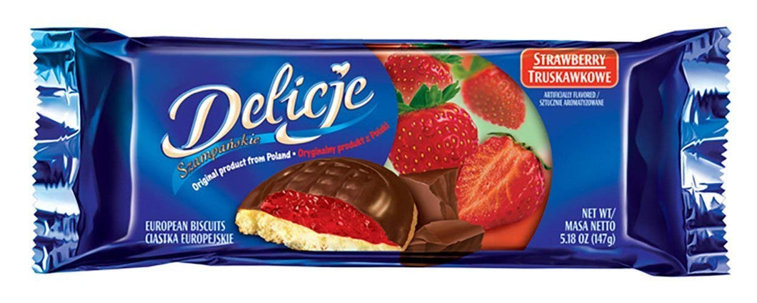 Delicje Strawberry 147 g european biscuits