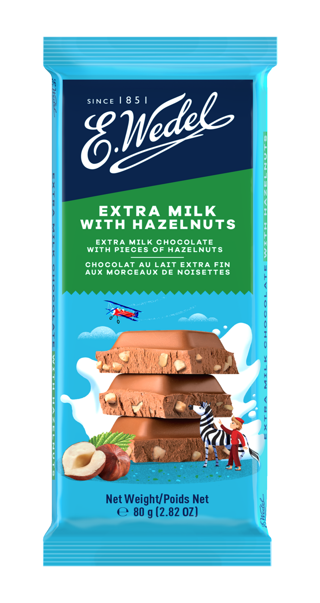 Wedel Extra Milk Chocolate With Hazelnut 80g