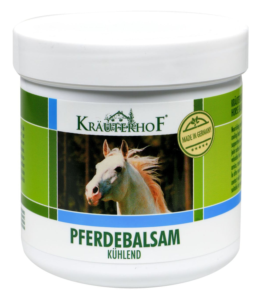Kräuterhof Koński Balsam 250 ml Balsam zawiera ekstrakty ziołowe z kasztanowca.