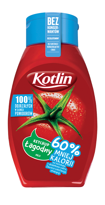 Kotlin Ketchup Mild 60% Less Calories (Ketchup Lagodny) 450g