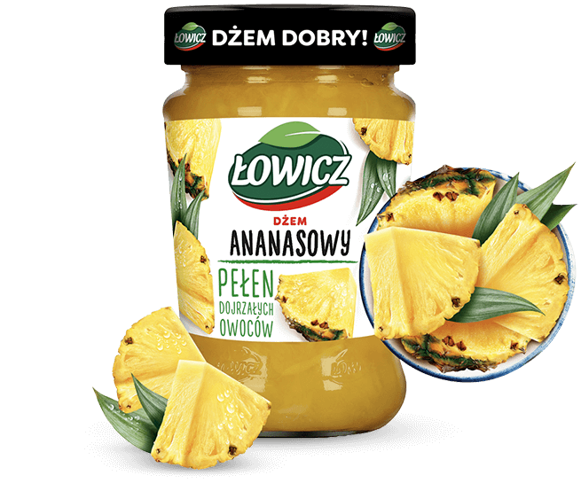 Lowicz Jam Pineapple(Ananasowy) 280g