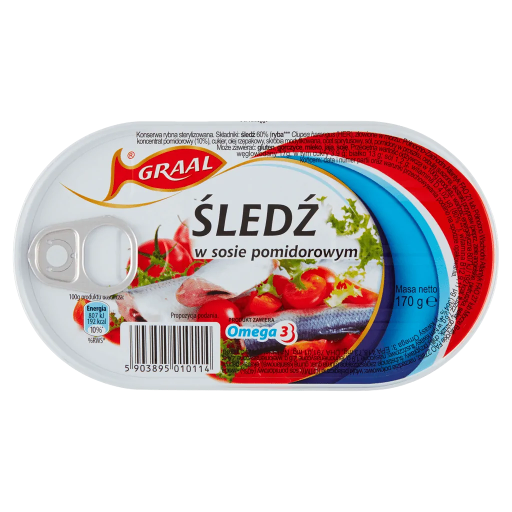 Graal Sledz W Sosie Pomidorowym (Herring In Tomato Sauce) 170g