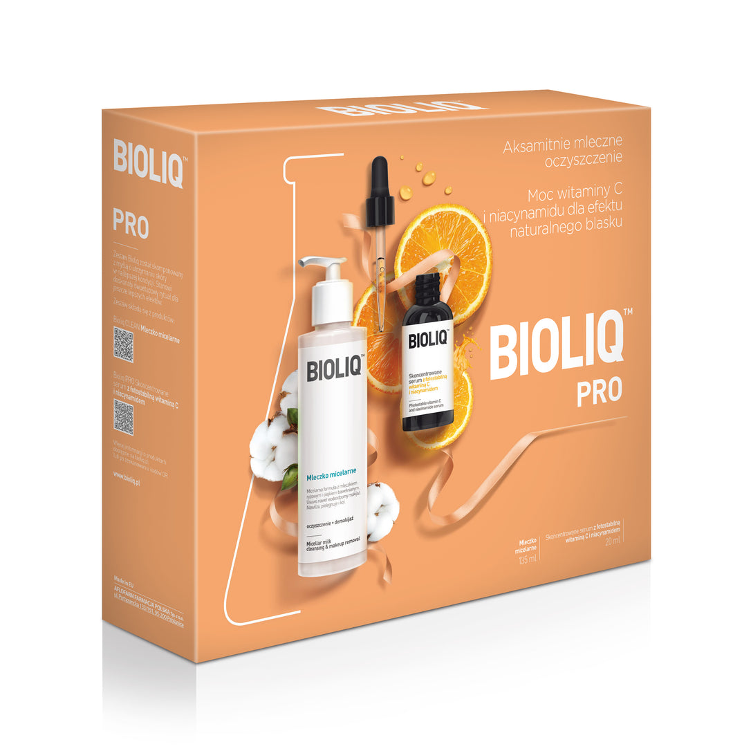 BIOLIQ PRO SET Micellar Cleansing Milk 135ml Vitamin C Serum 20ml