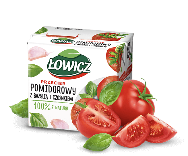 Lowicz Tomato Puree W/ Basil (Przecier Pomidorowy Z Bazylia) 500g