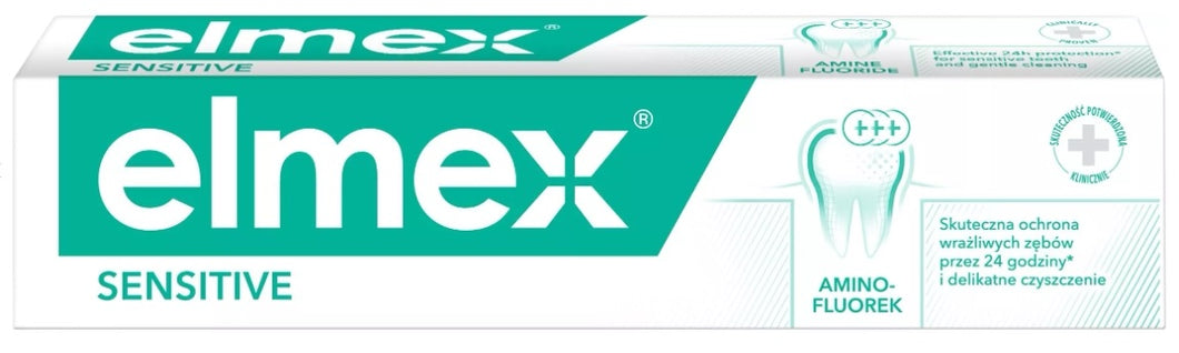 Elmex Sensitive Pasta do zębów zmniejsza nadwrażliwość Wzmacnia dziąsła i czyści 75ml