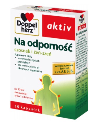 Doppelherz aktiv For Immunity, Na Odpornosc, capsules 30 pcs, Recommended in periods of frequent colds, to strengthen the body's vitality.