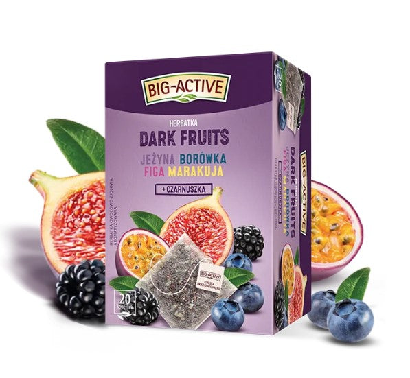 Big-Active Herbata Dark Fruits Jeżyna, Borówka, Figa i Marakuja 20 saszetek