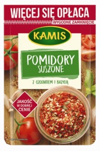 Kamis Family Suszone Pomidory Z Czosnkiem i Bazylia 50g Dried Tomatoes W/ Basil & Garlic