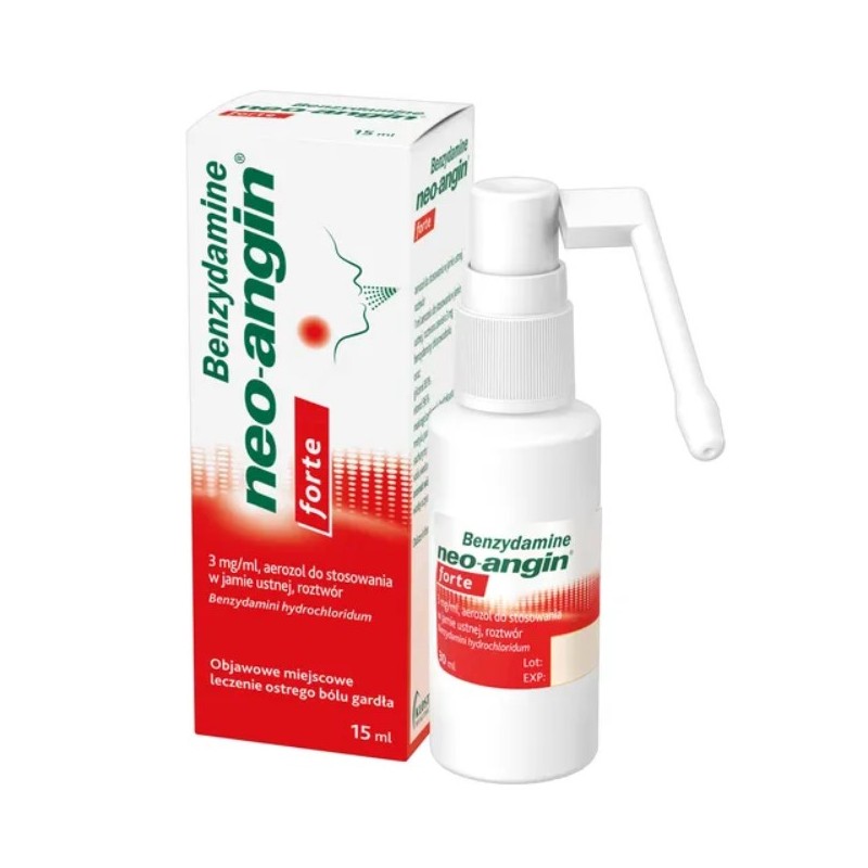 Neo-angin forte spray doustny na ból gardła 15 ml na bol gardla