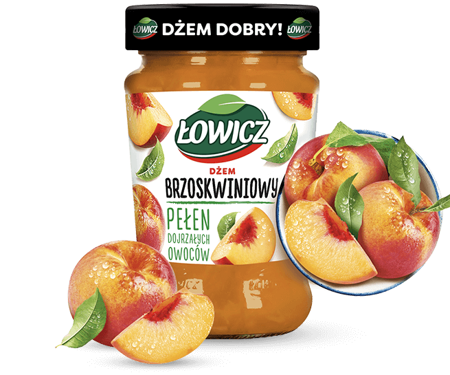 Lowicz Jam Peach (Brzoskwiniowy) 450g