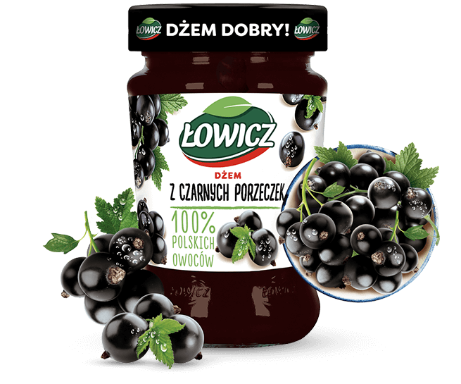 Lowicz Jam Blackcurrant (Czarna Porzeczka) 280g