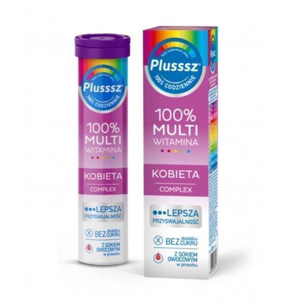 Plusssz 100% Multiwitamina Woman Complex, 20 tabletek musujących