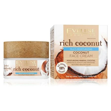 EVELINE Rich Coconut Multinawilżający Kokosowy Krem do Twarzy 50 ml