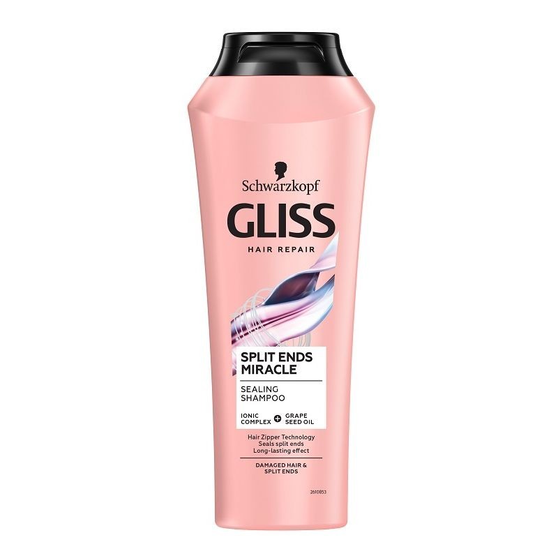 Schwarzkopf Gliss Hair Repair Split Ends Cudowny szampon uszczelniający z kompleksem jonowym i olejkiem z pestek winogron 400ml