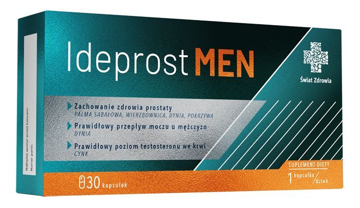 IdeProstMen Świat Zdrowia Na Zdrową Prostatę Na Prostatę 30 kapsułek