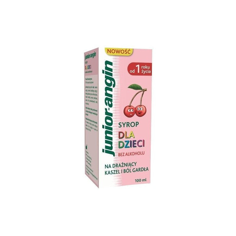 Syrop Junior-Angin dla dzieci na kaszel i ból gardła, 100 ml