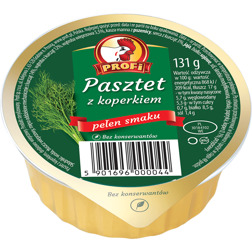 Profi Pate W/ Dill (Pasztet Z Koperkiem)  130g