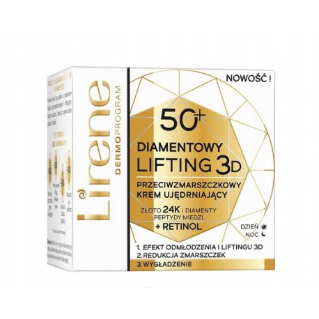 Lirene Diamond Lifting 3D 50+ Firming Anti-Wrinkle Day/Night Face Cream 50ml