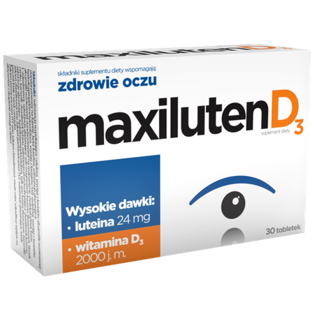 Maxiluten D₃ Zdrowe Oczy, Wysoka Dawka Luteiny 30 tabletek
