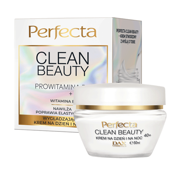 Perfecta Clean Beauty 40+ Wygładzający Krem na Dzień/Noc Prowitamina B5+3% bioHA 50ml