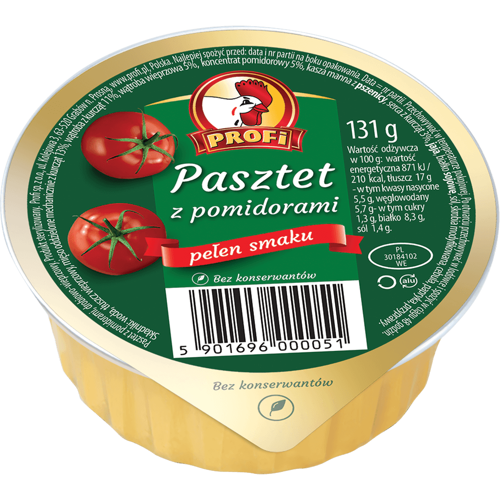 Profi Pate W/ Tomatoes (Pasztet Z Pomidorami)  130g