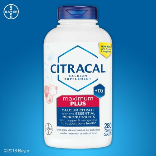 Bayer Citracal Maximum Plus Calcium Citrate +D3 with Essential Micronutrients 280 coated caplets