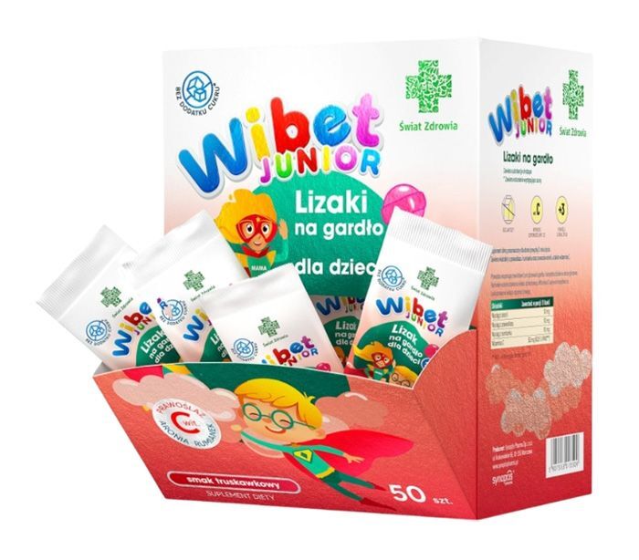 Swiat Zdrowia Wibet Junior lollipops  50 pcs.